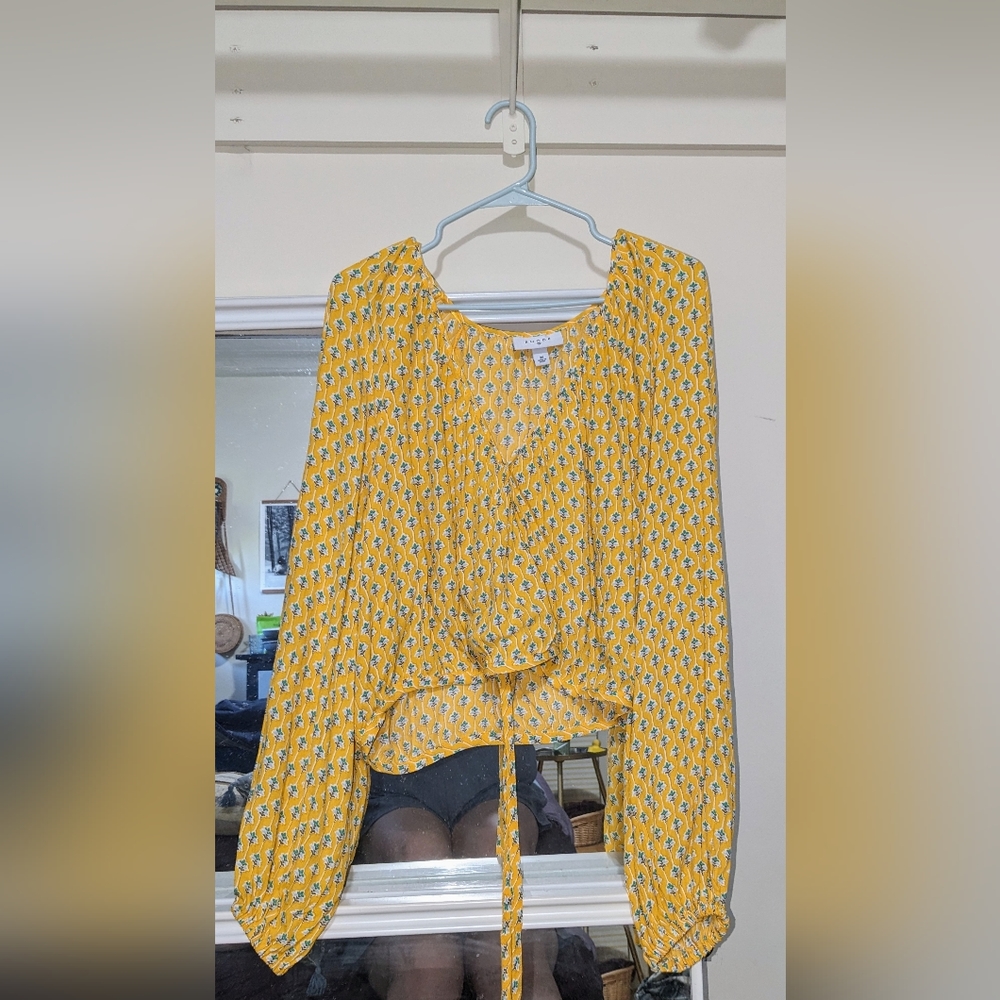 Long Sleeve Blouse - Rhode Yellow Floral